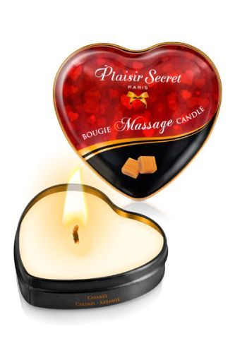 Массажная свеча с ароматом карамели Bougie Massage Candle - 35 мл. - Plaisir Secret - купить с доставкой в Муроме