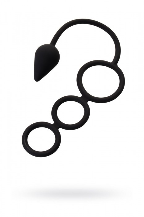 Тройное эрекционное кольцо с анальным хвостом Drop S-size - Erotist Adult Toys - в Муроме купить с доставкой