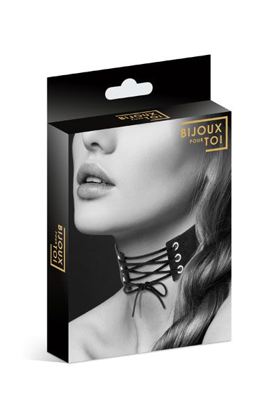 Оригинальный ошейник-чокер со шнуровкой - Bijoux Pour Toi - купить с доставкой в Муроме