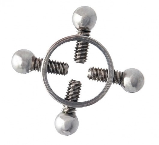 Серебристые зажимы для сосков на винтах - ToyFa - купить с доставкой в Муроме