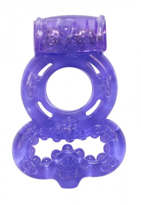 Фиолетовое эрекционное кольцо Rings Treadle с подхватом - Lola Games - в Муроме купить с доставкой