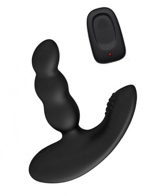 Черный силиконовый стимулятор простаты Levett Nitoc с пультом ДУ - Levett - в Муроме купить с доставкой