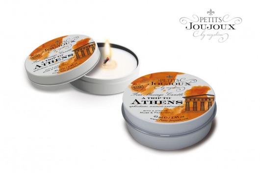 Массажная свеча Petits Joujoux Athens с ароматом муската и пачули - 33 гр. - MyStim - купить с доставкой в Муроме