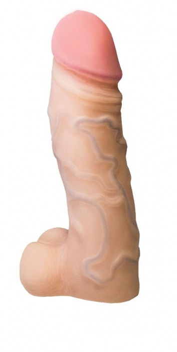 Реалистичная насадка с мошонкой REAL Standard - 15,5 см. - LOVETOY (А-Полимер) - купить с доставкой в Муроме