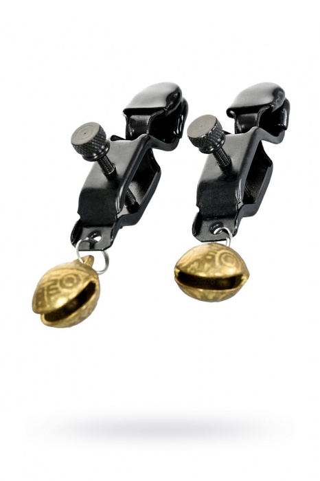 Черно-золотистые зажимы для сосков TOYFA Theatre - ToyFa - купить с доставкой в Муроме