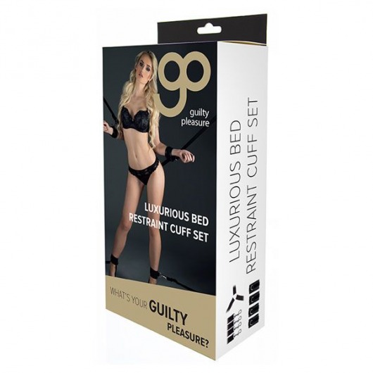 Комплект наручников и поножей LUXURIOUS BED RESTRAINT CUFF SET - Blush Novelties - купить с доставкой в Муроме