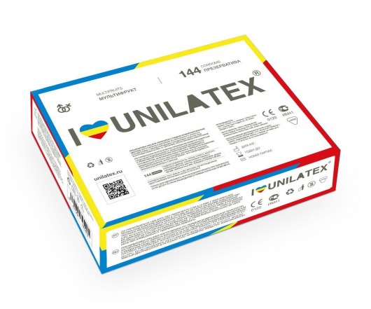 Разноцветные ароматизированные презервативы Unilatex Multifruits - 144 шт. - Unilatex - купить с доставкой в Муроме