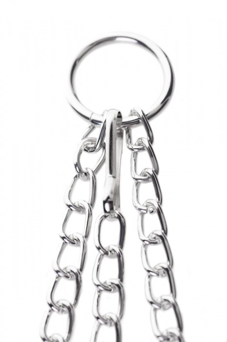 Черно-серебристые зажимы для сосков с кольцом для пениса TOYFA Metal - ToyFa - купить с доставкой в Муроме